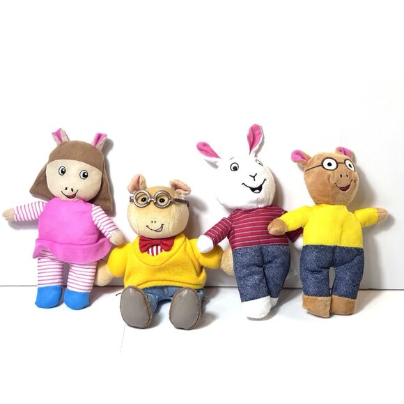 PBS Kids Arthur & Friends Plush Stuffed Animal Doll 2 Arthurs Buster Eden DW 9" - Picture 1 of 14